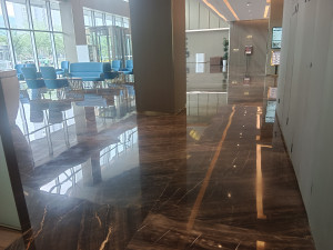 南京伊洁特斯环境科技有限公司完成奥体物业丹枫园小区地面固化改造项目