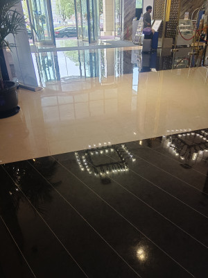 南京星叶翰锦院门厅大理石抛光 车库无机磨石防护 环氧磨石防护项目由南京伊洁特斯公司提供高品质方案