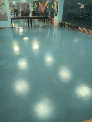 南京一发红日养老院PVC地面深层清洁及打蜡项目由南京伊洁特斯公司完成