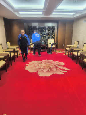 南京博物院羊毛地毯深层无刷清洁及沙发蒸汽清洗项目由南京伊洁特斯环境科技有限公司环境部清洁完成